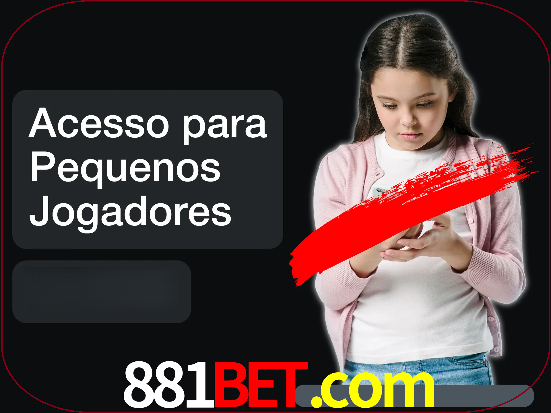 As crianças não podem jogar jogos de cassino.